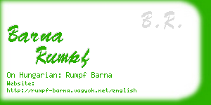 barna rumpf business card